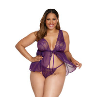 Open-front Sheer Babydoll & G-string
